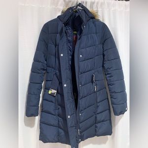 Women's Faux-Fur-Trim Hooded Puffer Coat